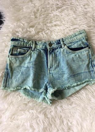 Бірюзові шортики на високій посадці