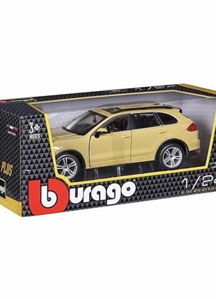Автомодель bourago porsche cayenne turbo желтый (18-21056 yellow)
