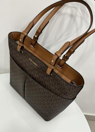 Сумка брендовая michael kors bedford shopper logo оригинал на подарок4 фото