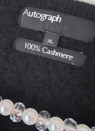Кашемировый свитер autograph черный 100% кашемир6 фото