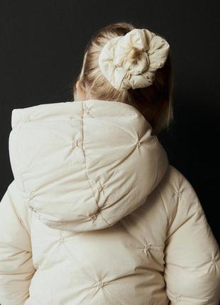 Дитяча кремова куртка zara для дівчинки/детская куртка зара на девочку