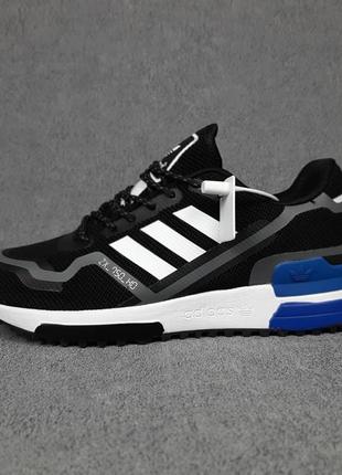 👟 кроссовки adidas zx750 hd черные с синим / наложка bs👟