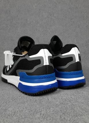 👟 кроссовки adidas zx750 hd черные с синим / наложка bs👟5 фото