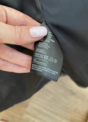 Шерстяне пальто h&m у клітинку s-m3 фото