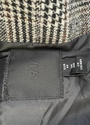 Шерстяне пальто h&m у клітинку s-m5 фото