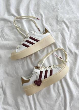 Adidas superstar beige red6 фото