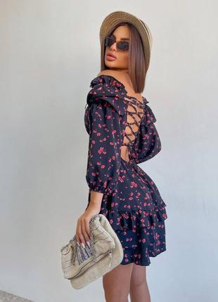 Сукня зі шнурівкою на спинці 💞 плаття платье сарафан