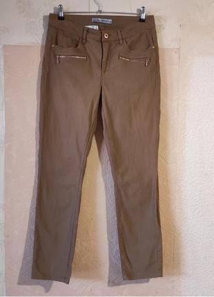 Жіночі штани ashley brooke джинси коричневі бавовна2 фото