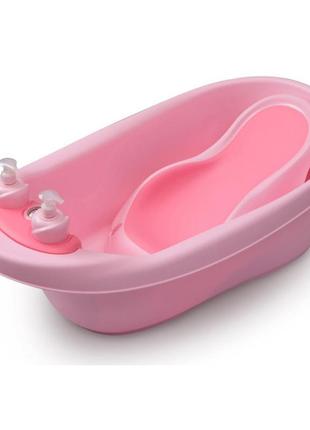 Ванночка с термометром babyhood дельфин розовая (bh-314p)