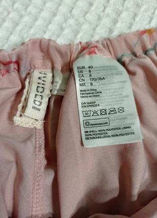 Спідниця плісе в квітковий принт h&m3 фото