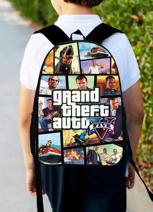 Рюкзак детский gta  "grand theft auto" 34х27см,городской ранец для мальчика с принтом