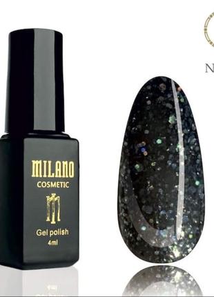 Гель лак для нігтів сірий голографік milano №061 4 мл 2712000052689