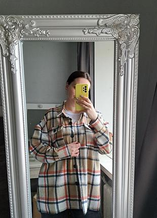 Трендова сорочка в клітинку кашемірова рубашка