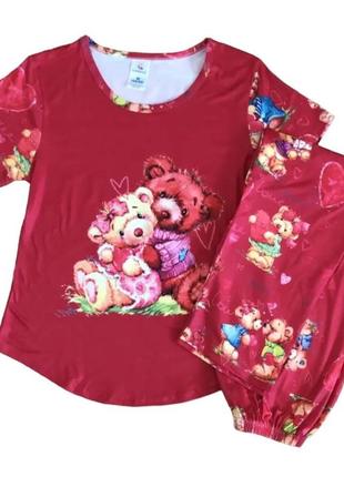 Женская пижама медвежата м-44 l-46