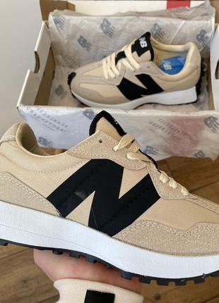 New balance 327 beige black