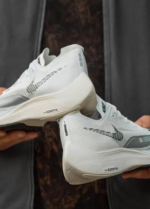 Мужские кроссовки nike air zoom vaporfly x run white, найк зум, вьетнам, 40-45, арт 13822 фото