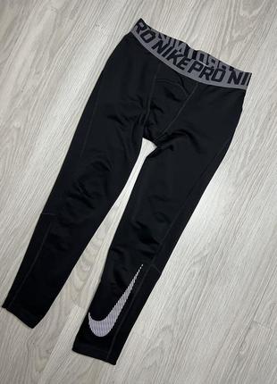 Лосины для мальчика nike pro warm compression pants3 фото