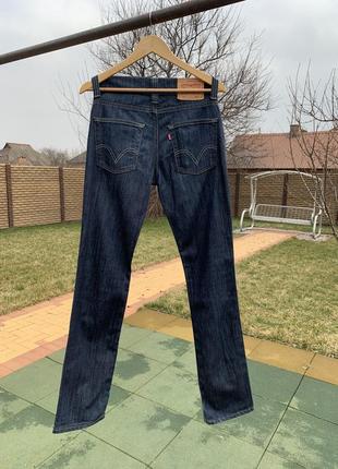 Levi's чоловічі прямі джинси слім у темно-синьому кольорі 511 модель (оригінал)6 фото