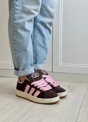 Adidas campus brown pink