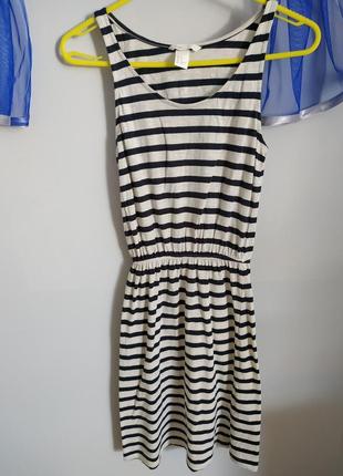 Літня сукня у смужку від h&m p. xs2 фото