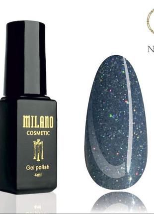 Гель лак для ногтей голубой голографик milano №062 4 мл 2712000052696
