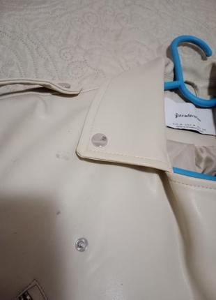 Куртка авиатор косуха кожзам беж stradivarius m8 фото