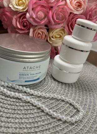 Mask green atache  заспокійлива маска від набряків/ маска з зеленим чаєм