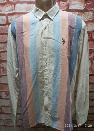 Рубашка хлопок u.s. polo assn made in italy