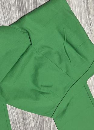 Класичні зелені брюки штани кльош flare zara8 фото