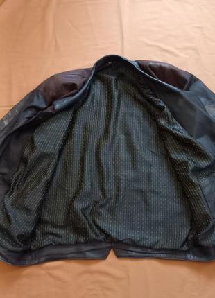 Стильная винтажная куртка, натуральная кожа5 фото