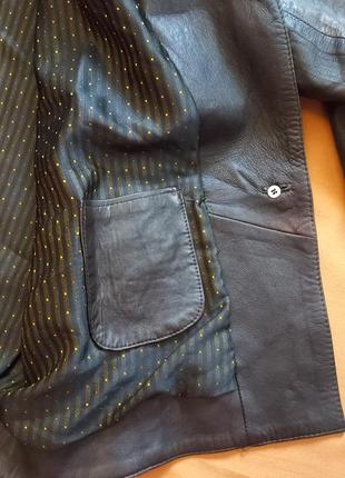 Стильная винтажная куртка, натуральная кожа6 фото