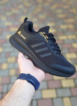 👟 кроссовки adidas terrex черные с оранжевым / наложка bs👟