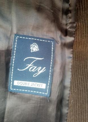 Вельветовая куртка пиджак премиум класса fay (оригинал, италия).3 фото