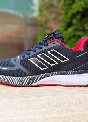 👟 кросівки       adidas nova темно-сині з червоним  / наложка bs👟7 фото