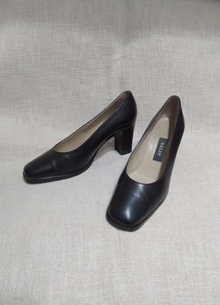 Туфли, черные, кожа, от bally