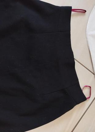 Черная макси юбка юбка костюмная с разрезами6 фото