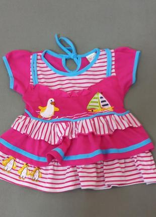 Платье на лето на девочку до 6 мес.