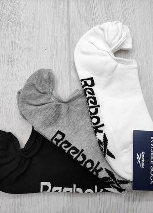 Набор спортивных носков (следы) размер 40-42 reebok invisible sock из 3 шт. оригинал