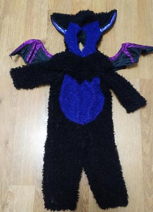 Детский костюм летучая мышь,, дракула, скелет на 9-12, 6-12 мес, 1 год на хеллоуин