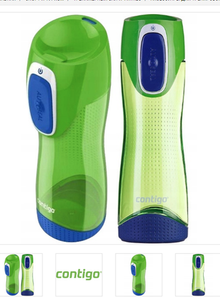 Шейкер пляшка для води green water bottle contigo 500 мл+подарунок1 фото