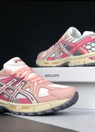 Жіночі сітчасті, рожеві з білим, стильні кросівки asics gel kahana 8. від 36 до 41 р. 12166 дш демі