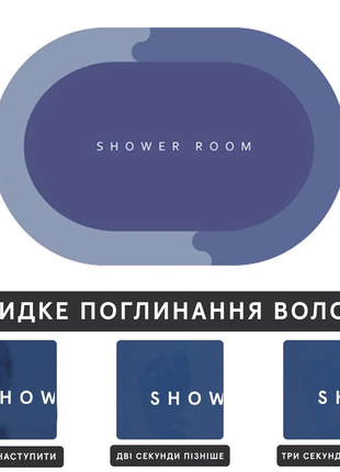 Килимок для ванної кімнати вологопоглин швидковисиха нековзний memos 60х40см. артикул: ws59121-25 фото