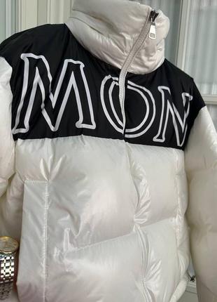 Белая куртка moncler3 фото