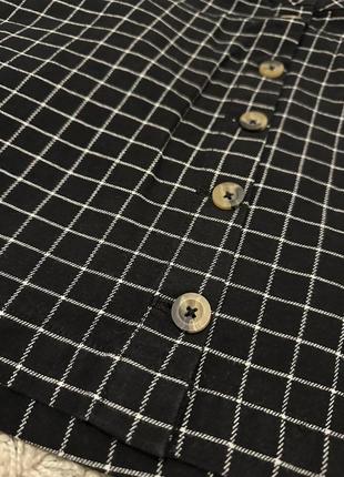 Разделенная черно-белая в клетку мини-юбка h&amp;m с пуговицами h&amp;m4 фото