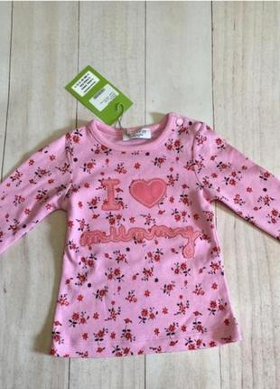 Кофта для девочки хлопковая, натуральный лонгслив, коттоновый свитшот, кофта я люблю маму, джемпер в цветочный принт