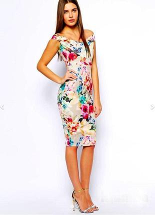 Розпродаж сукня asos міді з квітковим принтом2 фото