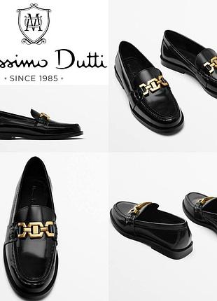 Жіночі шкіряні лофери massimo dutti