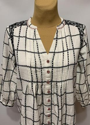 Лляна блуза в етно стилі2 фото