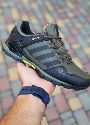 👟 кроссовки adidas terrex черные с зеленым / наложка bs👟