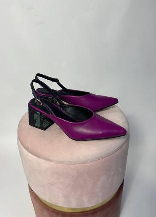 Дизайнерські туфлі із натуральної шкіри та замші нова колекція 20242 фото
